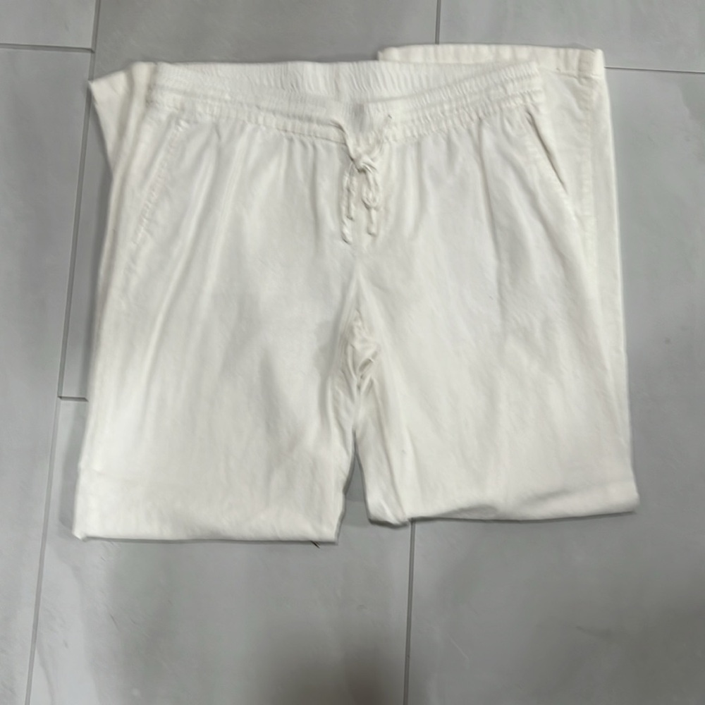 Women’s old navy linen wide leg pants size M - Picture 2 of 3